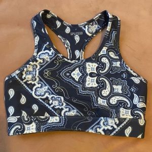 Navy bandana print Splits 59 sports bra